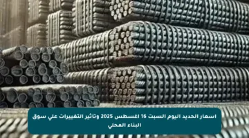 أسعار الحديد اليوم السبت 16 أغسطس 2025 وتأثير التغييرات على سوق البناء المحلي